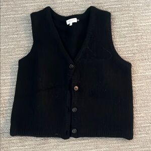 Elegant Black Button-Up Vest